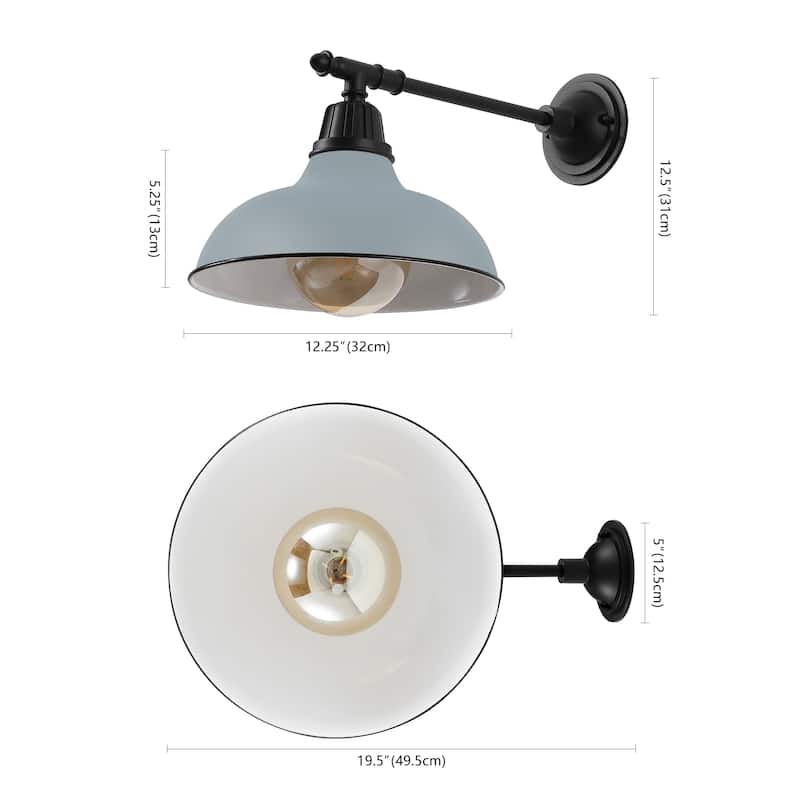 12.25" Indoor/Outdoor LED Arm Sconce, By JONATHAN Y - 12.25
