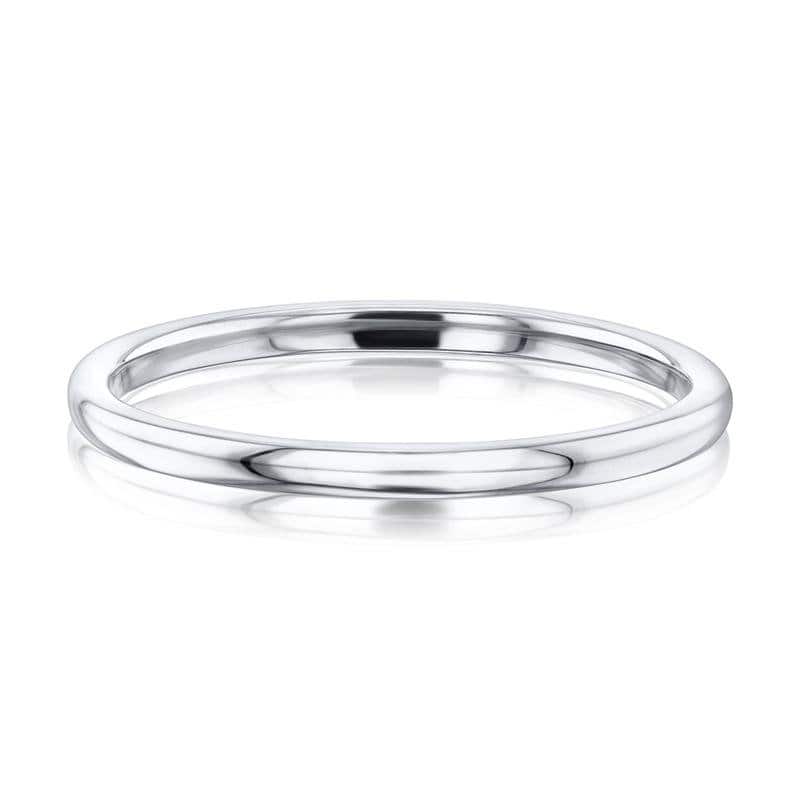 Kobelli 14k Solid Gold Plain 1.6mm Women's Comfort Fit Dinah Wedding Ring (High Polished)