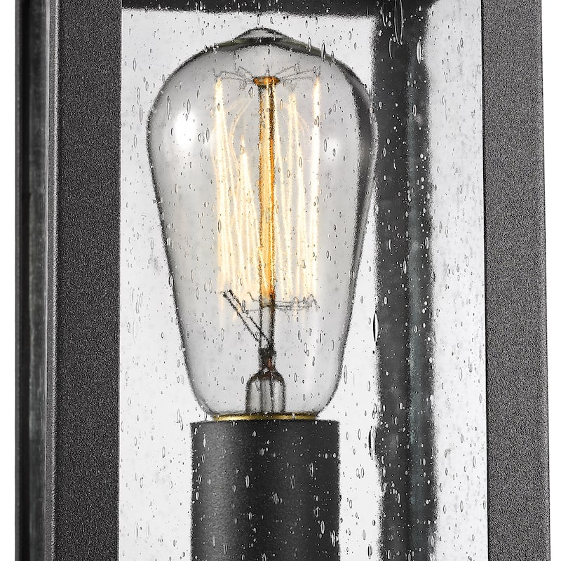Outdoor Post Light Fixtures, 1-Light with Seeded Glass - ‎6 x 6 x 12 inches