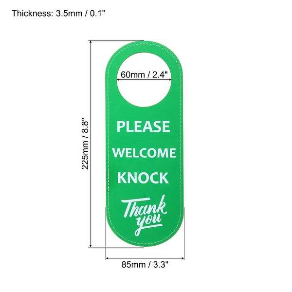 Sleeping Do Not Disturb Door Hanger Sign - Double Sided Acrylic Plaque 9x5.35 Inches