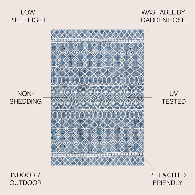 JONATHAN Y Nokat Tribal Bohemian Indoor/Outdoor Area Rug