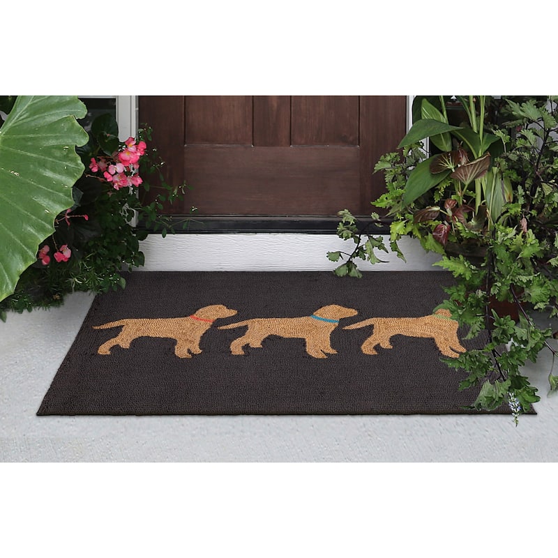 Liora Manne Frontporch Yellow Labs Indoor/Outdoor Rug