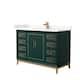 Option Green, Bronze Trim, Giotto Quartz Top