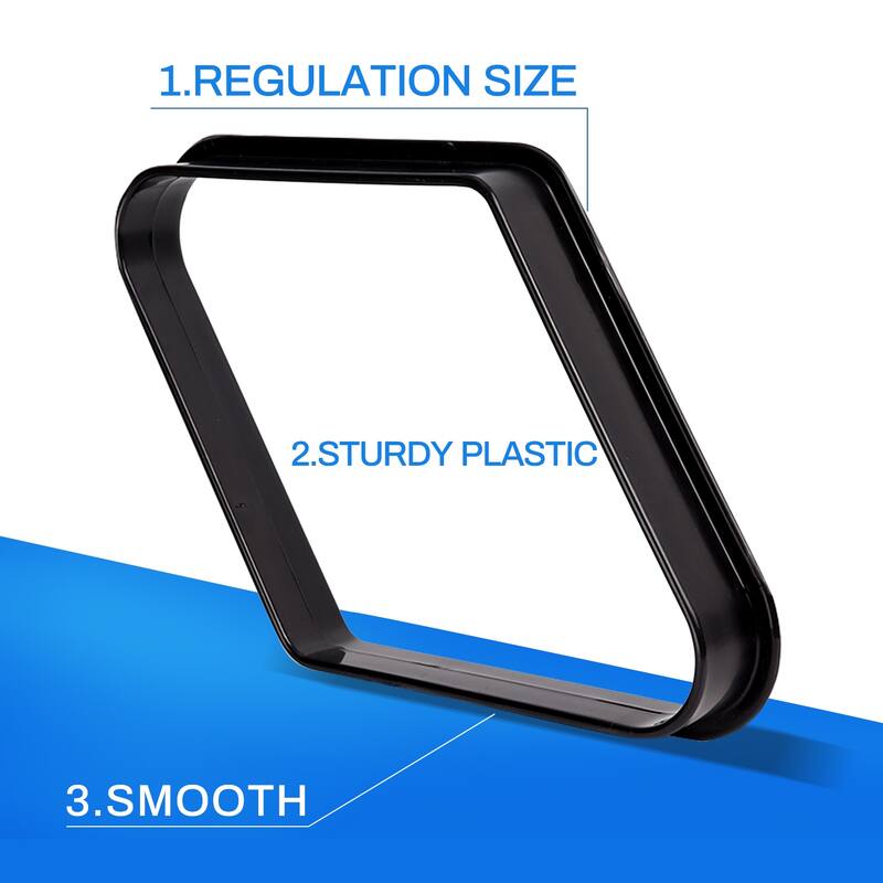 GSE™ Black Plastic Billiard 8-Ball Triangle/9-Ball Diamond Pool Ball Racks for 2-1/4" Pool Balls