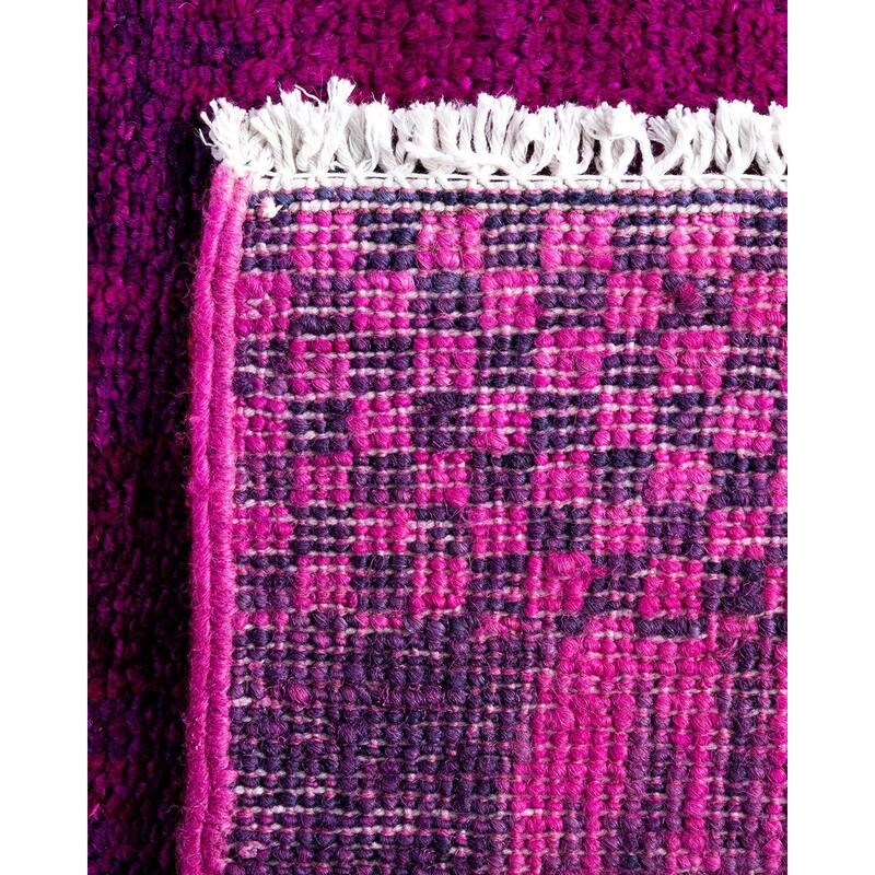 Modern One-of-a-Kind Hand-Knotted Runner Rug - Pink, 2' 6" x 10' 3" - 2' 6" x 10' 3"