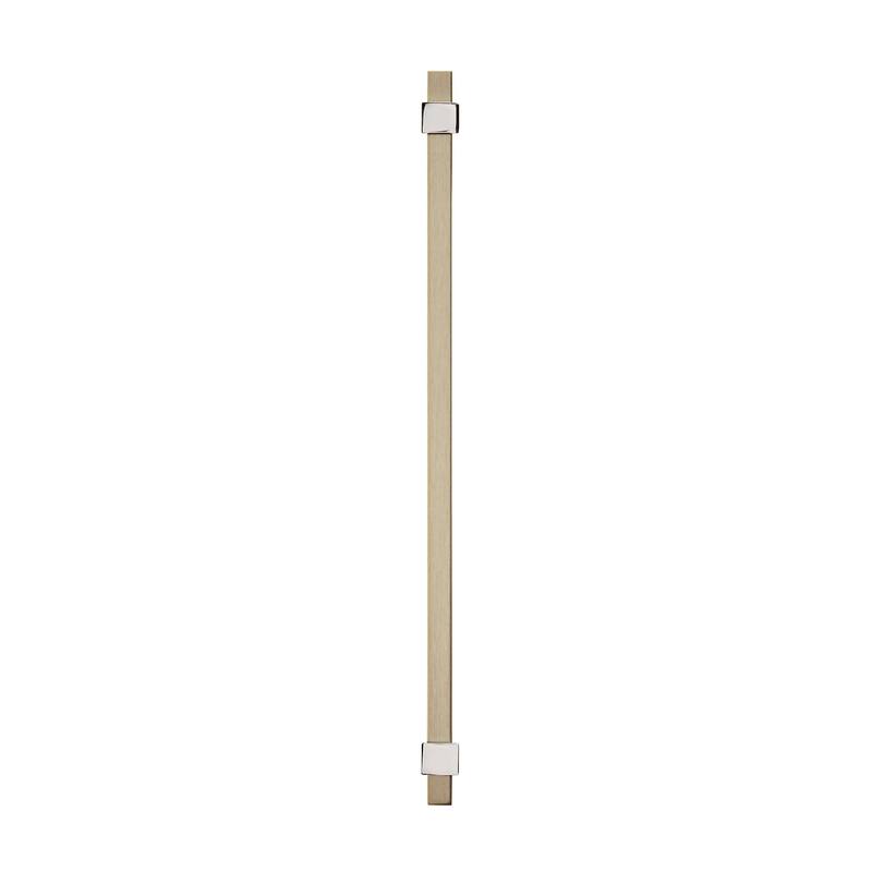 Mulino 7-9/16 in (192 mm) Center-to-Center Silver Champagne/Polished Chrome Cabinet Pull - 7.5625