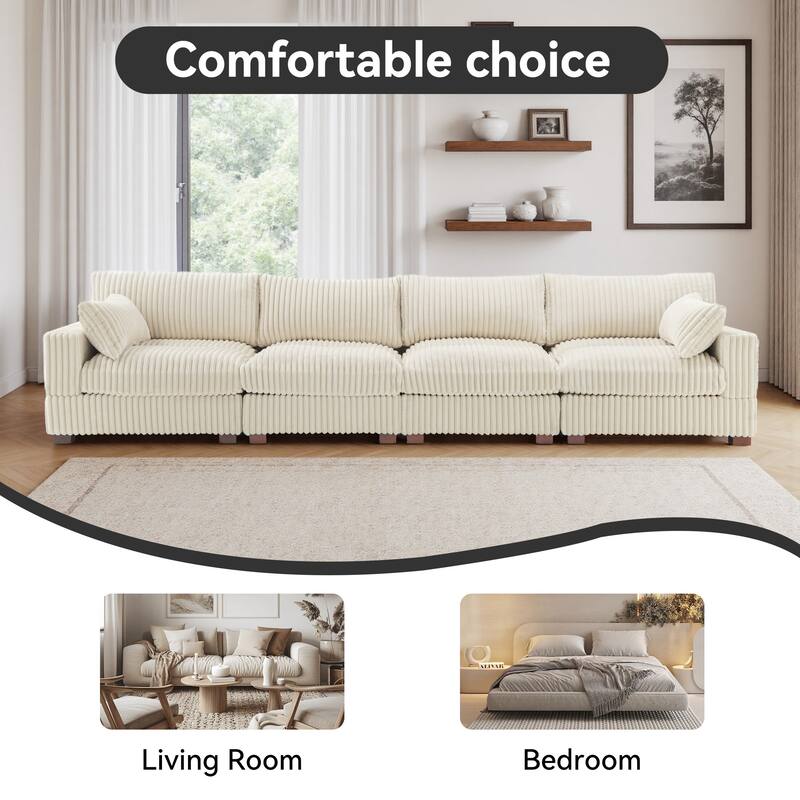 U-shaped Modular Sectional Set Upholstered Sofa Couch