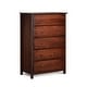 preview thumbnail 10 of 20, Grain Wood Furniture Shaker 5-drawer Solid Wood Chest