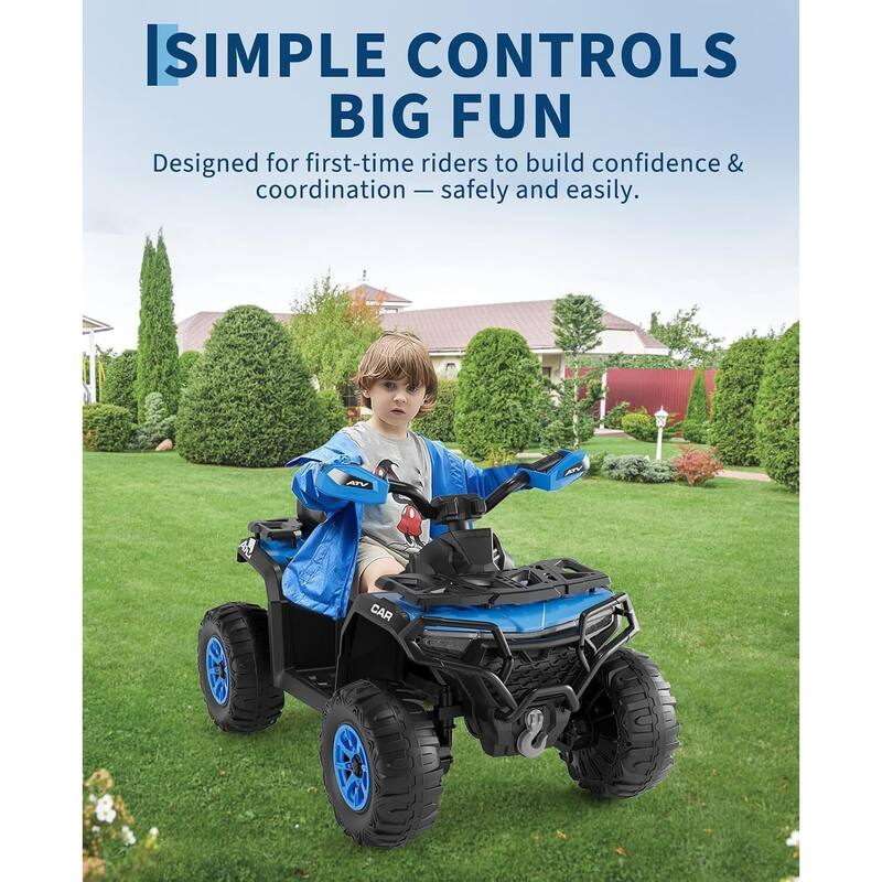 12V Electric Ride on ATV Car for Kids 3-8 Years Best Gifts