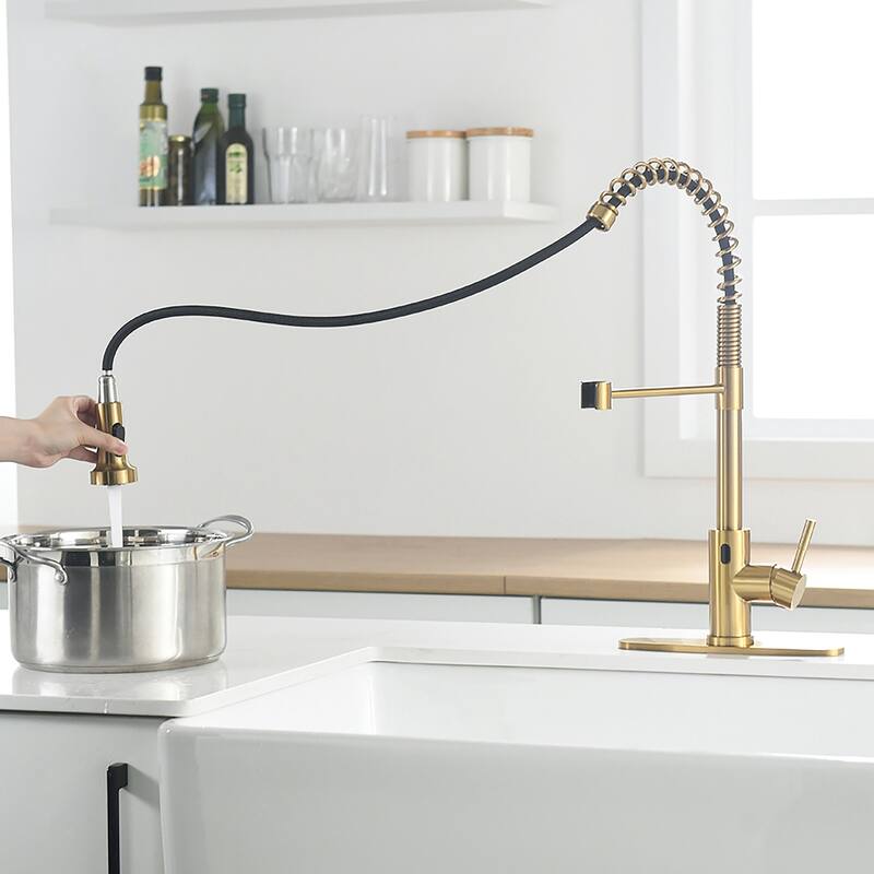 Touchless Stainless Steel 2-Function Pull-out Kitchen Sink Faucet