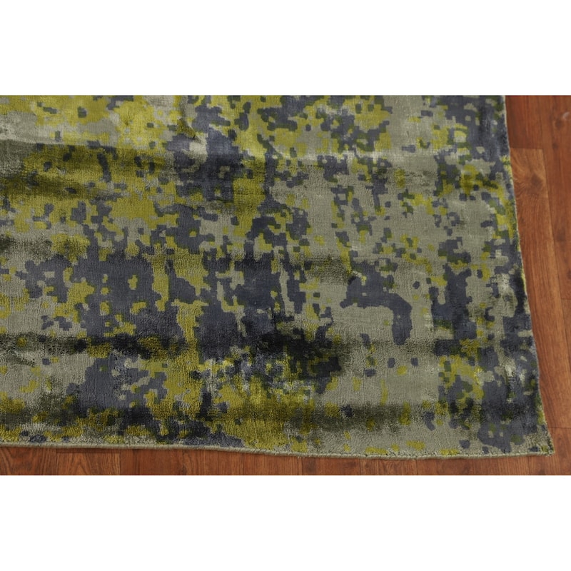 All-Over Abstract Oriental Area Rug Hand-Knotted Wool Carpet - 6'7"x 9'8"
