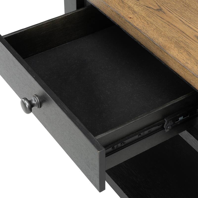 Furniture of America Lucan Modern 4-Piece Farmhouse Black Solid Wood Panel Bedroom Set