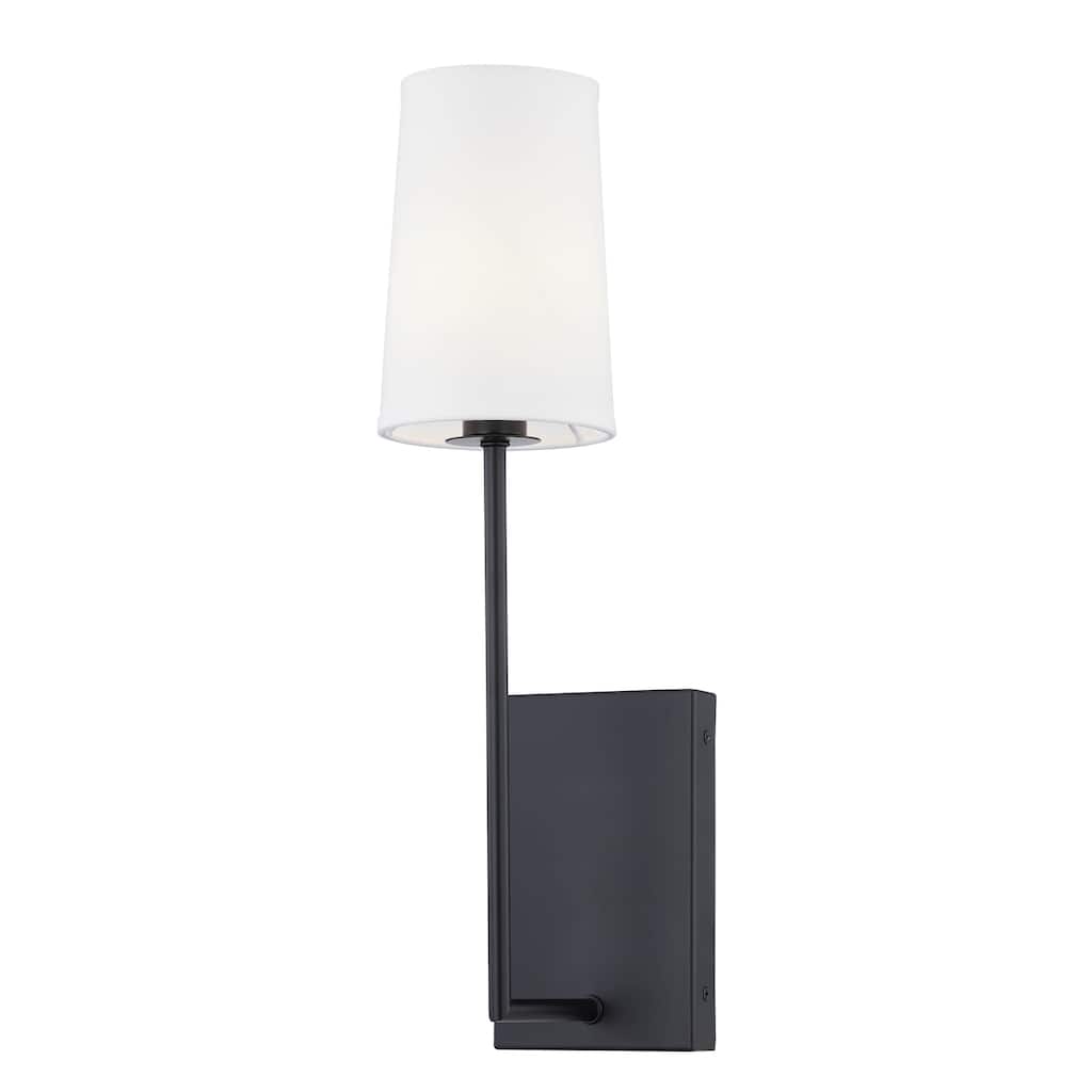 Reeves Metal Portable Plug-in Wall Sconce, Matte Black - Matte Black