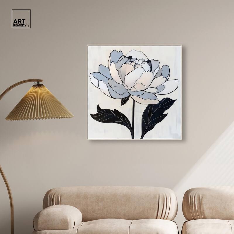 Gray Scale Flower I Canvas by Art Remedy