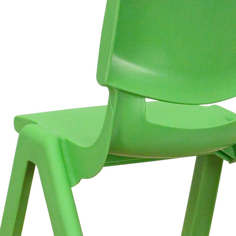 10PK Plastic Stackable Preschool Chair, 10.5" Seat Height - 14"D x 12.5"W x 20"H