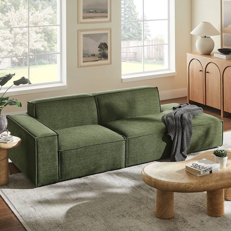 Restore 2-Piece Performance Fabric Upholstered Modular Loveseat - Foliage