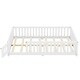 preview thumbnail 14 of 13, Full Size Bed Floor Bed with Safety Guardrails and Door for Kids for Apartment, Office, Living Room Bedroom