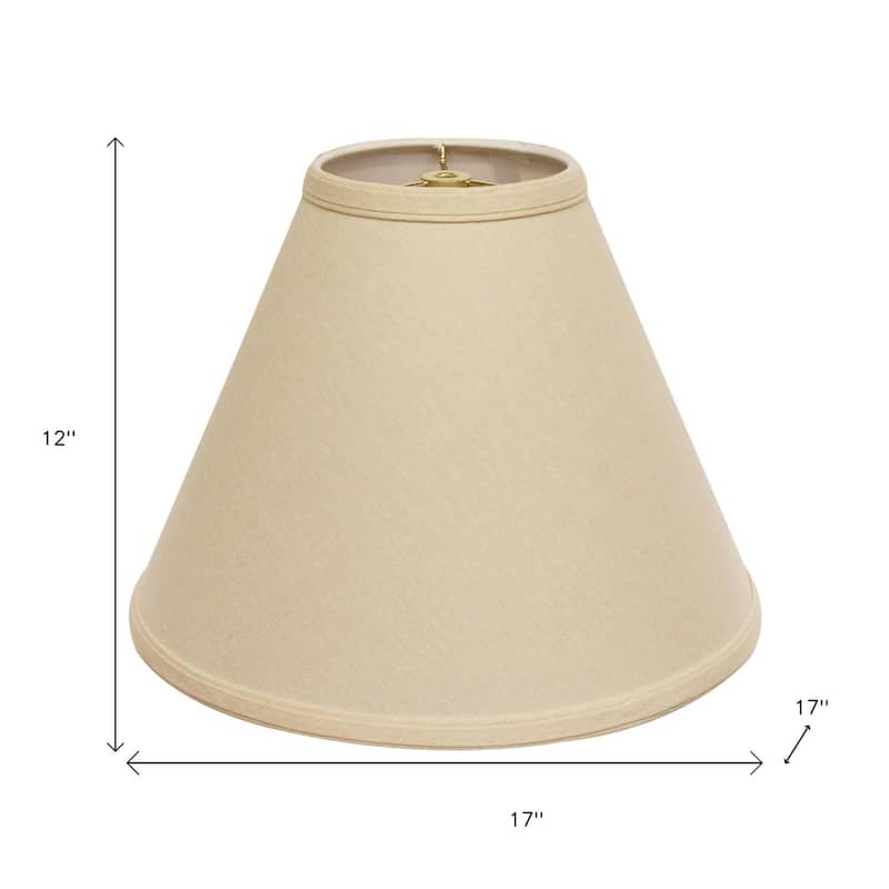 HomeRoots Beige Linen Cone Lamp Shade - 17