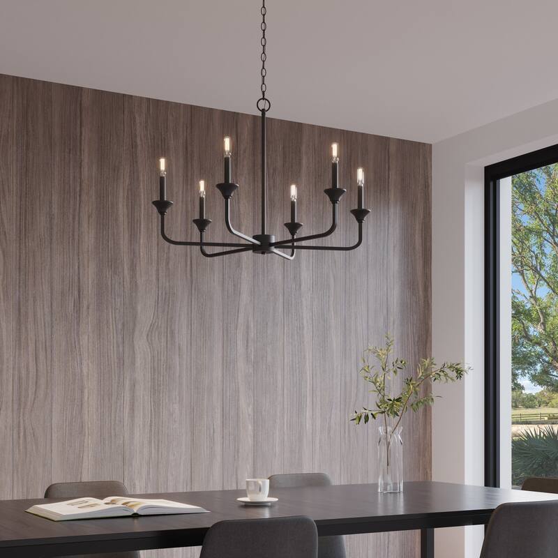 Millennium Lighting 97326 Herring 6 Light 32" Wide Taper Candle Style