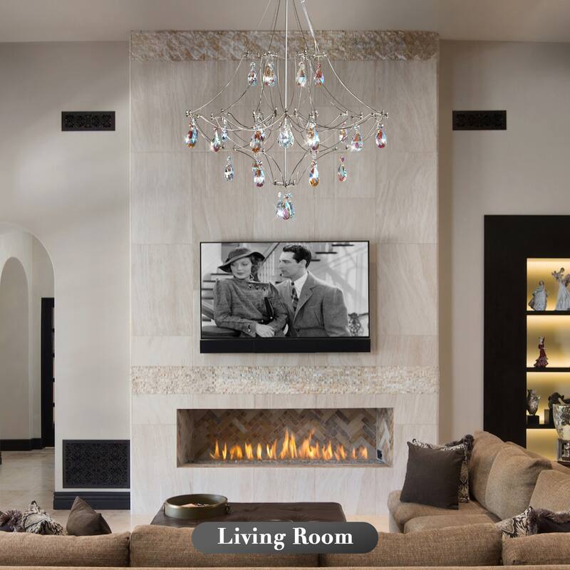 KAYLA Modern Crystal Chandelier - Luxury LED Pendant Ceiling Light