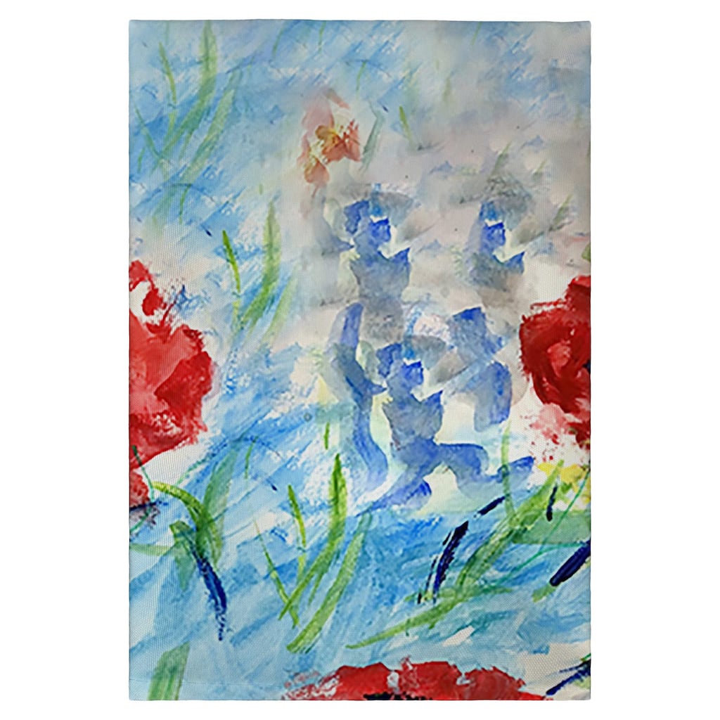 Red Poppies Guest Towel - 20x20