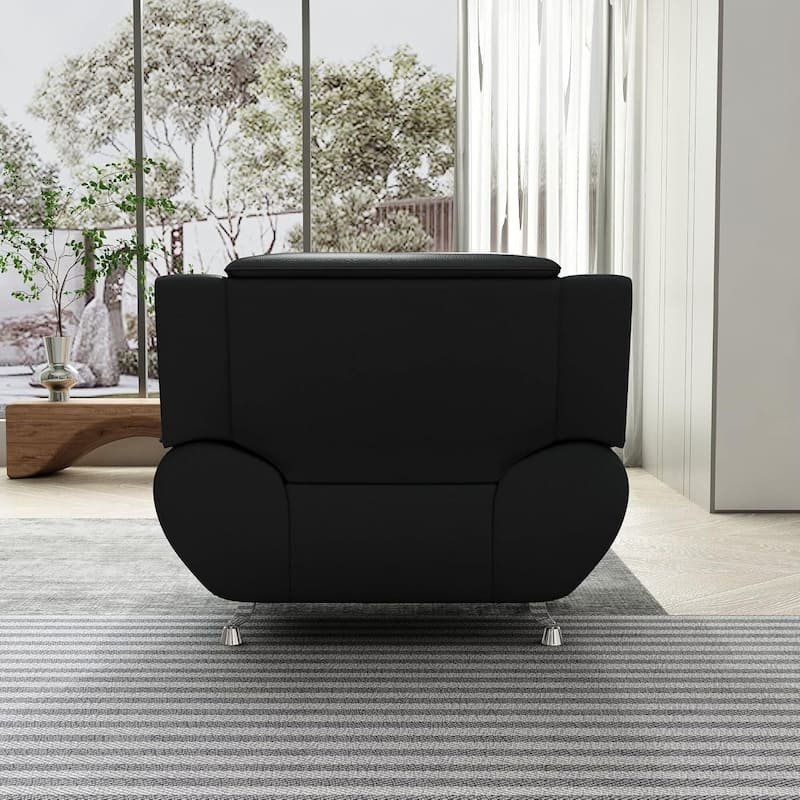 Sanuel 47.3" Wide Faux Leather Club Chair