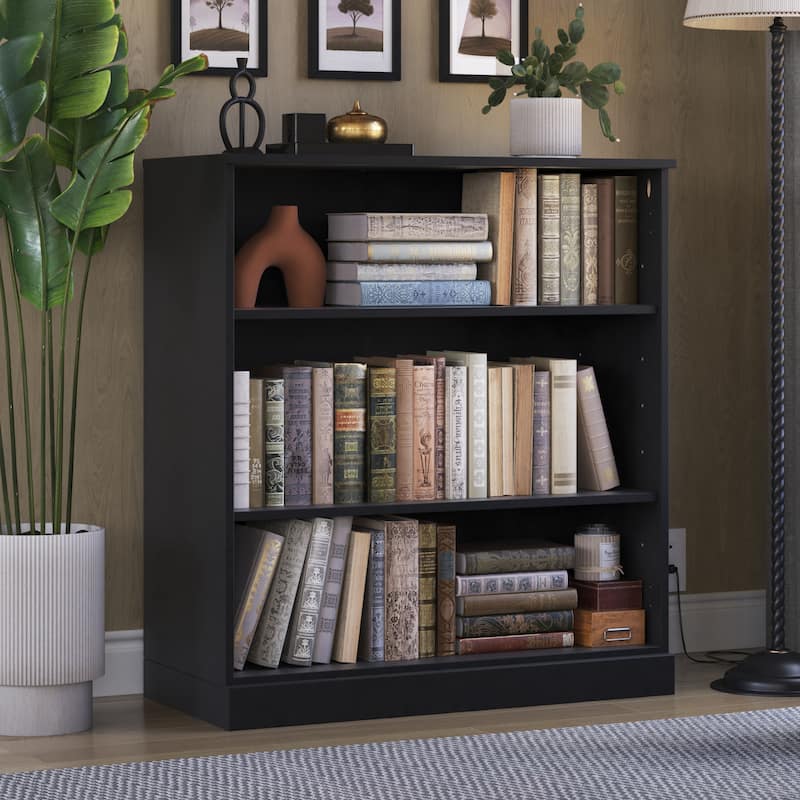 100% Solid Wood 3-shelf Bookcase with Optional Doors by Palace Imports