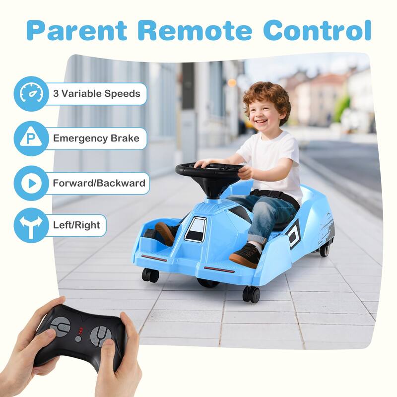 Kids 12V Ride on Car with Remote Control, Anti-Rollover Wheels Horn and USB Connectivity - 31" × 18" × 14" (L × W × H)