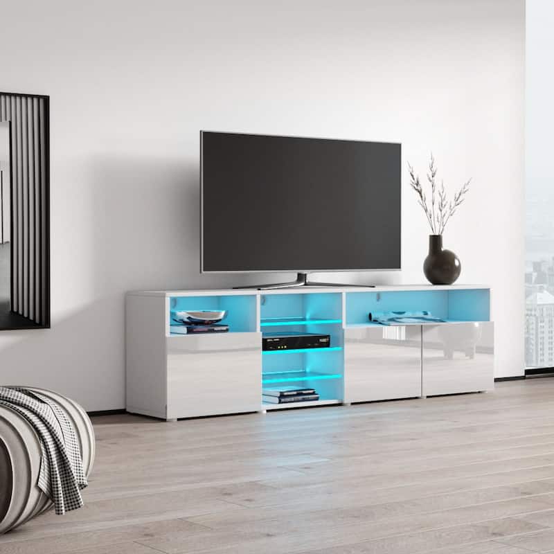 Roma 79-inch Wide Glossy TV Stand