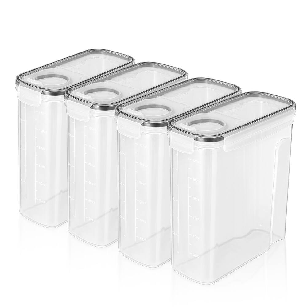 Sorbus Food Boxes Airtight Leakproof Lids Storage Dispenser Containers BPA Free for Kitchen and Pantry Organizers - (Set of 4)