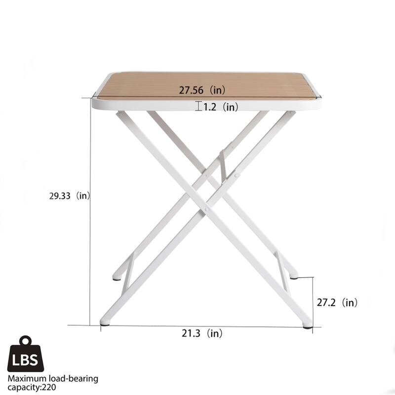 Foldable Square Table, Indoor/Outdoor Multi-Purpose Table