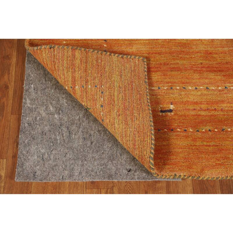 Hand Knotted Oriental 100% Wool Carpet Tribal Tribal Oranges & Rust Gabbeh Area Rug - 7' 8'' X 4' 11''