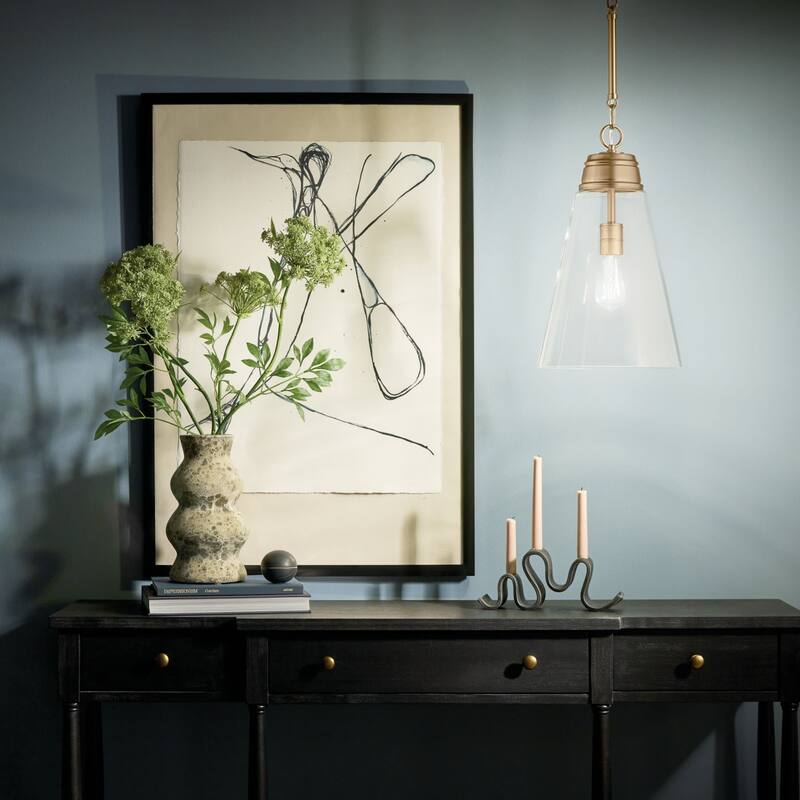 Kichler 52661CLR Marsailli 12" Wide Pendant with Clear Glass Shade