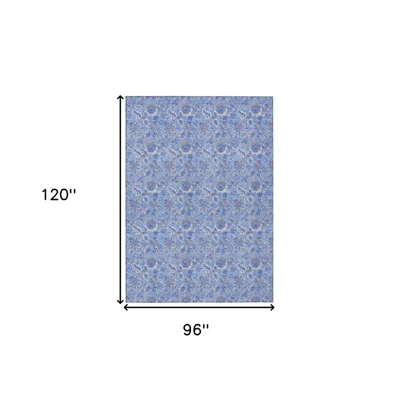 HomeRoots Floral Transitional Rectangle Outdoor Rug