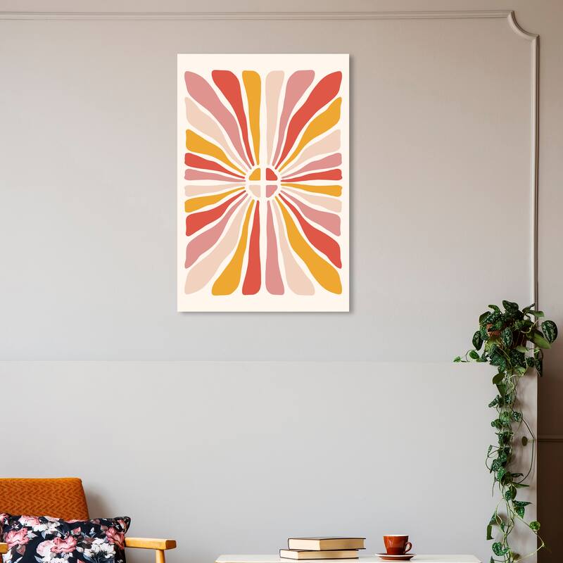 Wynwood Studio Canvas Abstract Longer Petals Orange and Dark Orange Modern & Contemporary Wall Art Canvas Print - 20 x 30