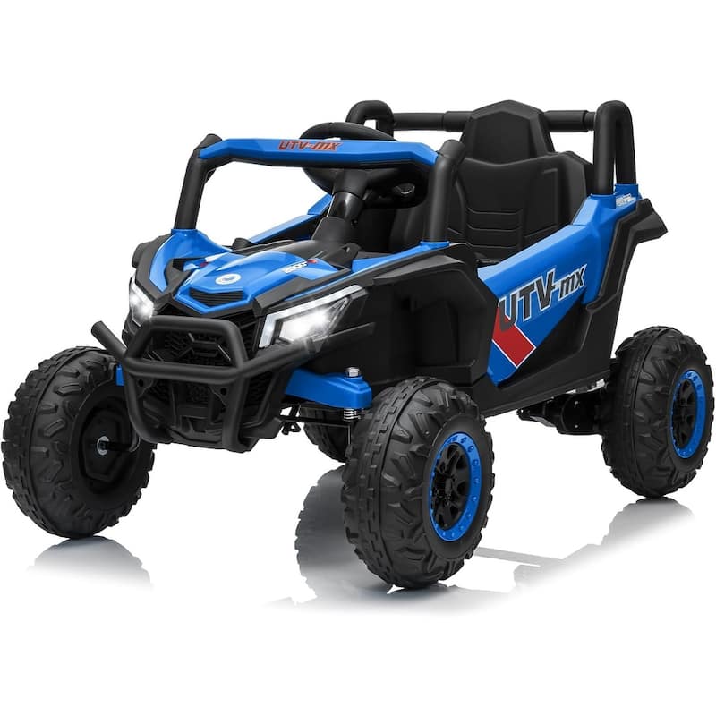 12V Kids Ride On Car,UTV Truck with Remote Control,Electric Vehicle with 4 Spring Suspension - Blue