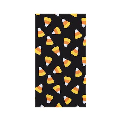 Candy Corn Crazy Cotton Embroidered Halloween Flour Sack Kitchen Towel