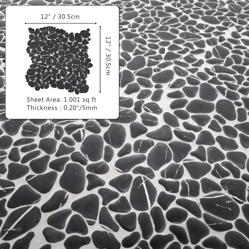 12"×12" Pebble Glass Mosaic Wall Tile（10 sheets/10sqft）