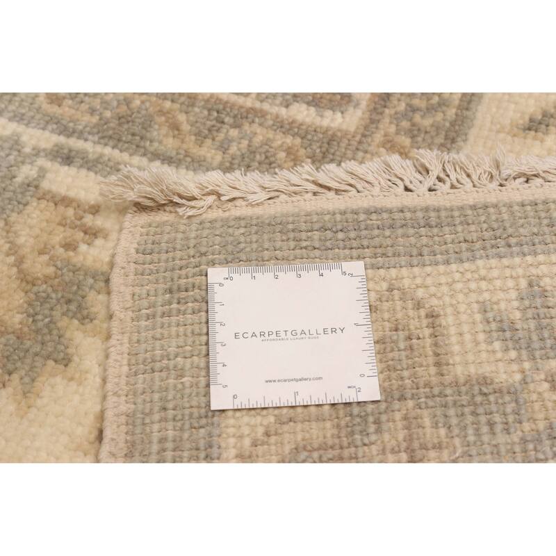 ECARPETGALLERY Hand-knotted Oushak Grey Wool Rug - 8'0 x 9'11