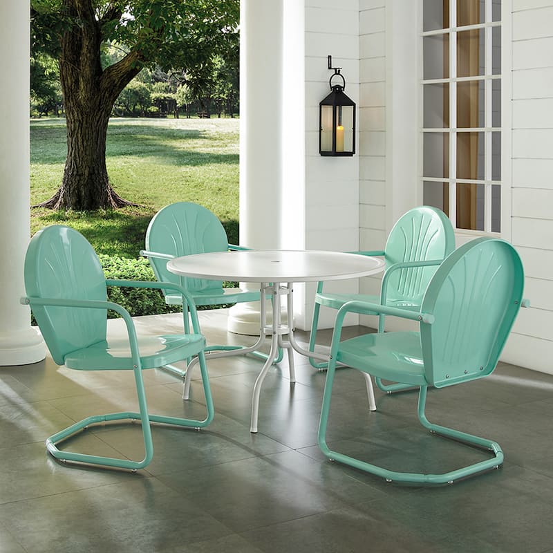 Crosley Griffith Aqua 5-piece Metal Outdoor Dining Set - N/A