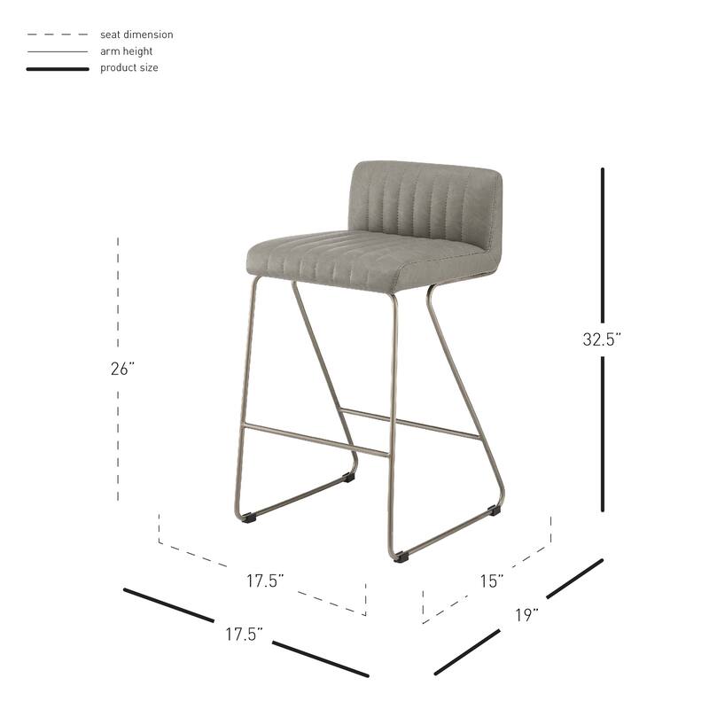 NPD Furniture Raoul Faux Leather Counter Stool