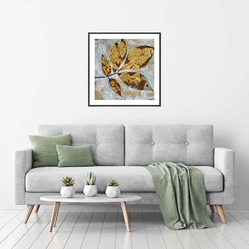 Gilded Autumn Leaves I Framed Print Wall Art by Norman Wyatt Jr.