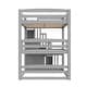 preview thumbnail 24 of 28, Triple Bunk Bed Twin Size Floor Bed with Storage Staircase