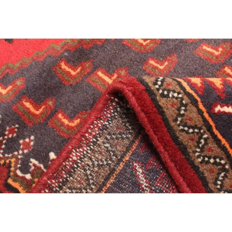 ECARPETGALLERY Hand-knotted Andelz Red Wool Rug - 4'2 x 6'7