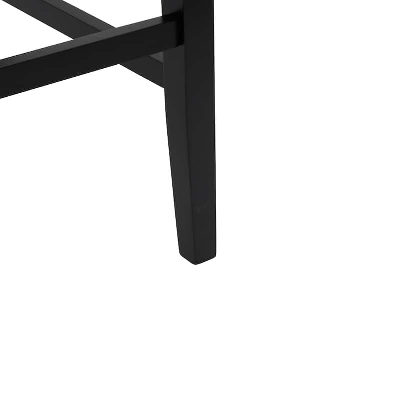 Counter Height Bar Stools Set of 2, PU Leather Upholstered Bar Stools, Dining Chairs with Nailheads & Rubber Wood Legs