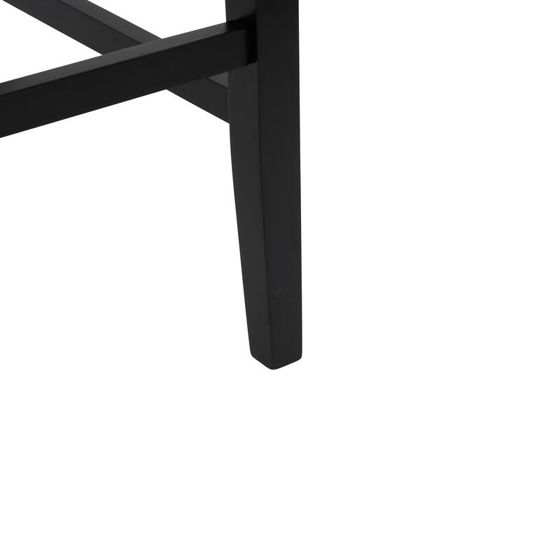 Set of 2 PU Leather Upholstered Bar Stools with Nailhead Trim