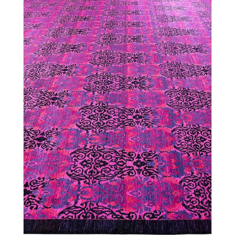Vibrance, One-of-a-Kind Hand-Knotted Area Rug - Pink, 11' 10" x 15' 8" - 11' 10" x 15' 8"