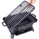 preview thumbnail 4 of 13, Oval Cast Iron Portable Outdoor Grill with Carry Handle Charcoal Fueled - 19"L