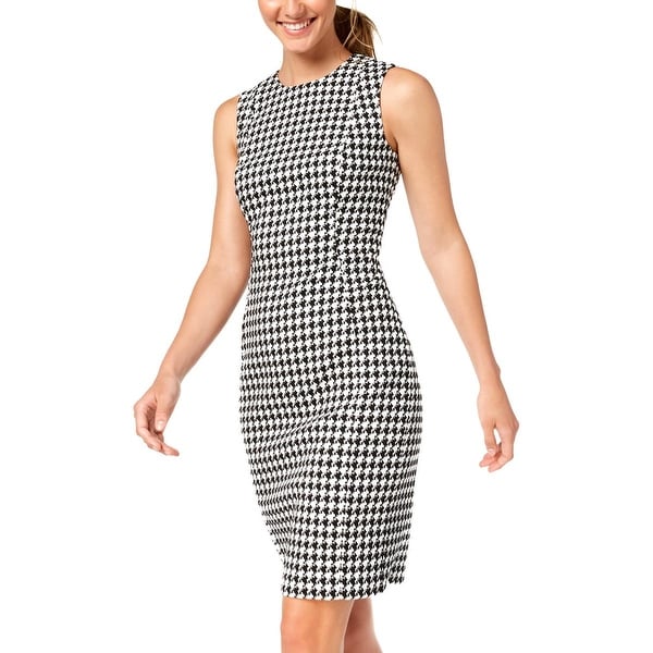 calvin klein houndstooth dress