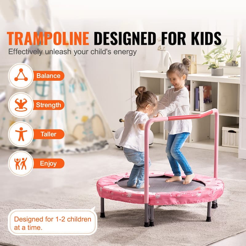 Foldable 36 Inch Toddler Trampoline for Indoor Outdoor Active Play